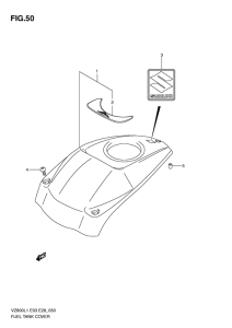 VZ800 Крышка топливного бака
