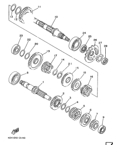 TT250R Трансмиссия