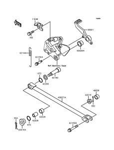 ZX400 Педаль тормоза