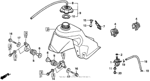 CR80R Топливный бак
