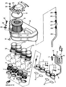FZR750RW Впускная система