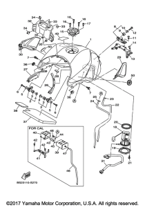 FZ09 Топливный бак