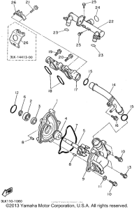 FZR1000G Водяной насос