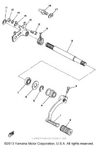 XT500C Вал переключения