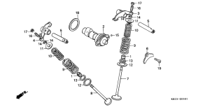 XR200R Распред вал / клапана