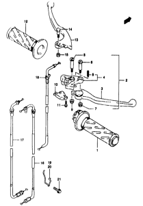 GSF1200S (ABS) Рулевой рычаг