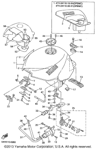 YZF600RKC Топливный бак