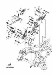 MT07 Stand & footrest 2