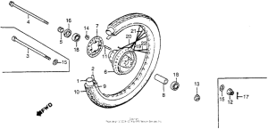 CB125S Переднее колесо