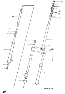 AH75 Вилка передней оси