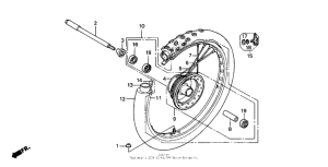 XR200R Переднее колесо