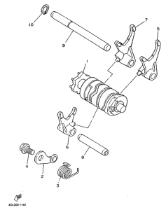 TZR125R Shift cam. fork
