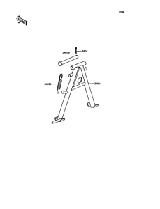 KH125 Подножка