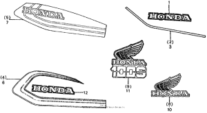 XL100S Fuel tank stripe