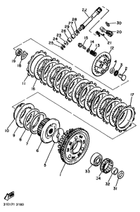 XJ900 Сцепление