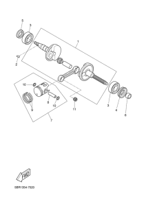 YQ50 Kurbelwelle. kolben