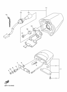 XJ6F FZ6RB Taillight unit ass`y