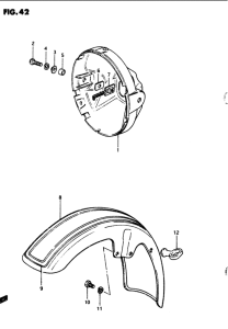 GS1100 Front fender - headlamp housing