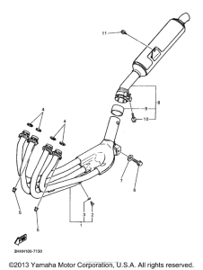 FZR600RJ Выхлопная система