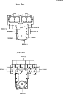 ZX600 Болты крепления картера