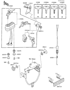 KL250 Замок зажикания