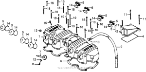 CB750 Крышка головки цилиндров