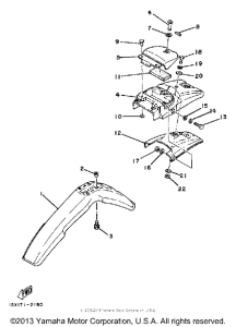 XT200J Крыло переднее и задние