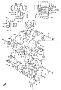 GSX-R1100 Картер двигателя