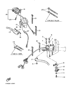 XT600 Handle switch. lever