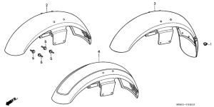 VT1100C Переднее крыло