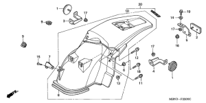 XR650R Заднее крыло