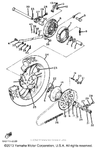 XJ550H Переднее колесо