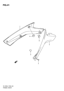 DL1000 Обтекатель задний