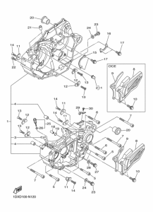 WR450F WR450FE Картер двигателя