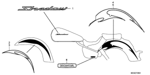 VT750CA Emblem / stripe