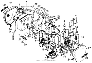 CB550 Side cover + battery + regulator