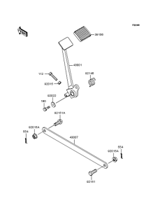 BN125 Педаль тормоза