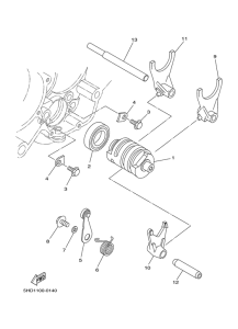 YZ125 Shift cam. fork