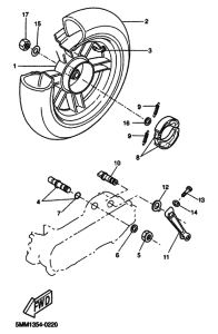 CW50 Rear wheel complete assy