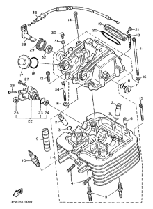 XT600H (33.OKW) Головка цилиндров