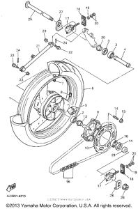 YZF600RGC Переднее колесо