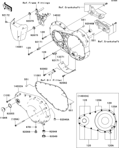  Левая крышка двигателя