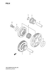 GSX1300BK Муфта стартера