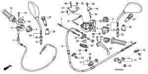 SH125D Handle lever / switch / cable