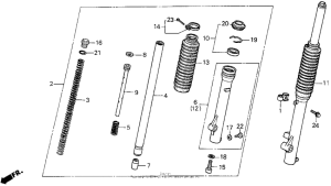 XR100 Front fork 88-92