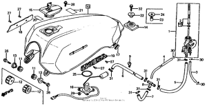 VF750S Топливный бак
