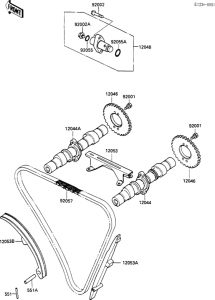 EX500 Распред вал