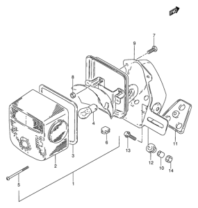 GN250 Задний комбинированный сигнал