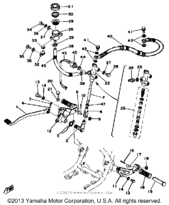 RD400C Brake pedal - master cylinder