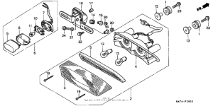 CBR1100XX Задний фонарь 97-98